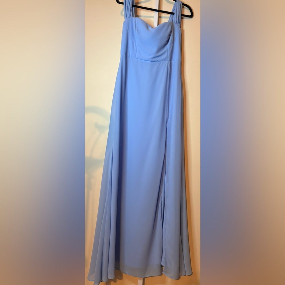 Lulu’s Light Blue Off Shoulder Maxi dress-Size Large - Picture 8 of 13